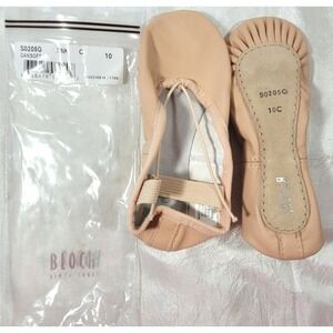 Bloch Dansoft Kids Girls Pink Full Sole Leather Ballet Flats - Size 10C
